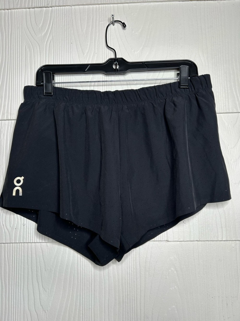 On Running Black Men's Athletic Shorts with Logo